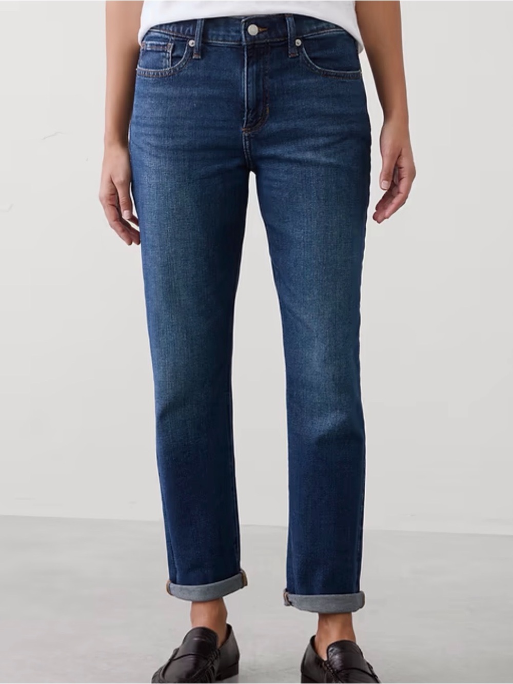 NWT Banana Republic Factory Girlfriend Mid-rise Jeans